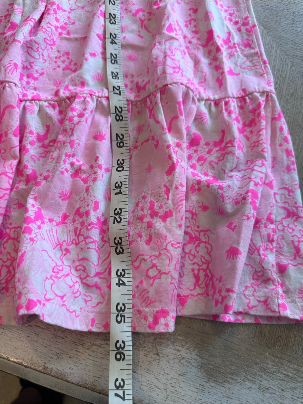 Lilly Pulitzer Pink Floral Sleeveless Tiered Dress